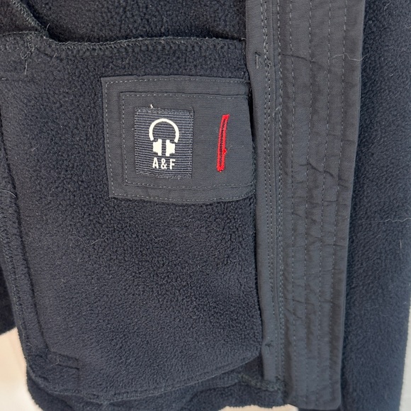 Abercrombie & Fitch Navy Fleece Jacket - Picture 7 of 8